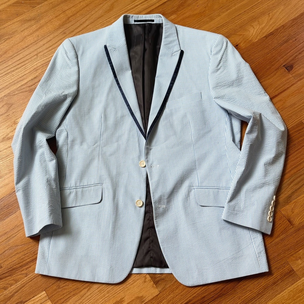 Zenbriele Cotton Seersucker Blazer